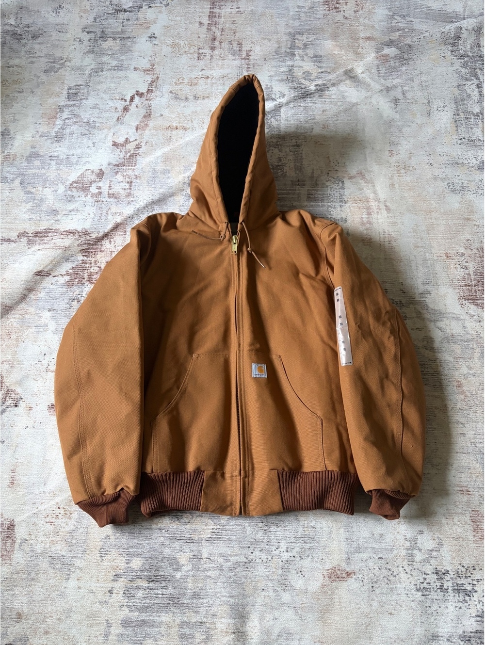 Carhartt J140-BRN medium NEW hooded jacket men’s brown beige